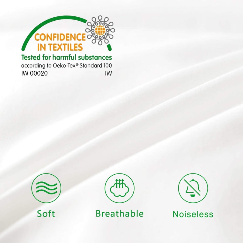 Eastwarmth Goose Down Feather Hotel Collection Bed Pillow for Sleeping,100% Cotton Cover,Medium Firm,Soft Support Standard Size(20X26IN) 1 Pack - Image 4